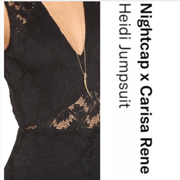 🌟Nightcap Black Lace Super Sexy Jumpsuit (S) - Picture 2 of 15